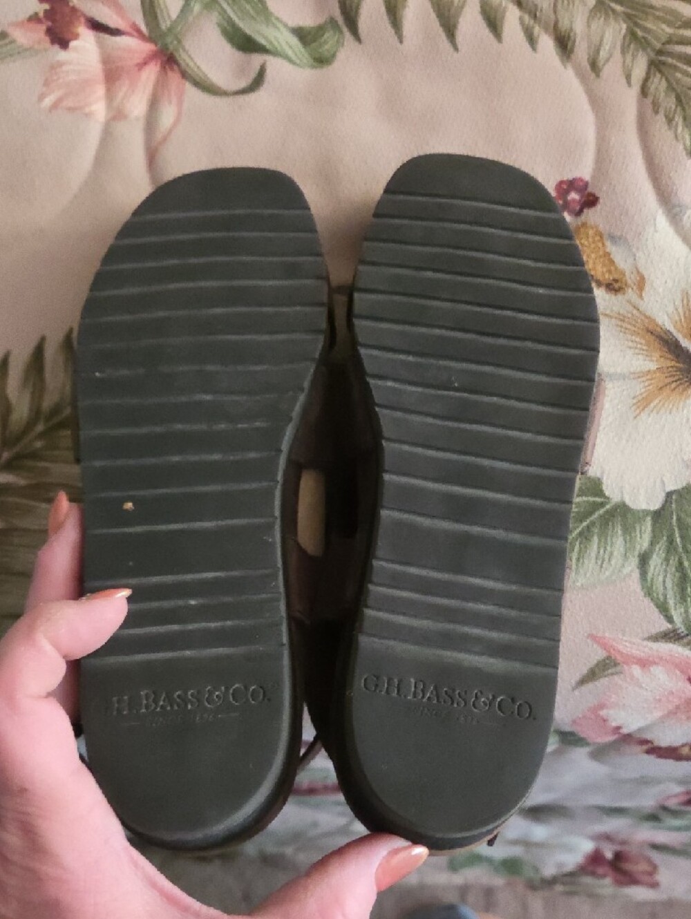 #699- C H Bass & Co-Women's "AZAELA" Brown Leather Sandals w Ankle Strap - Picture 4 of 5